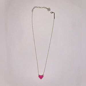 Kendra Scott pink heart necklace